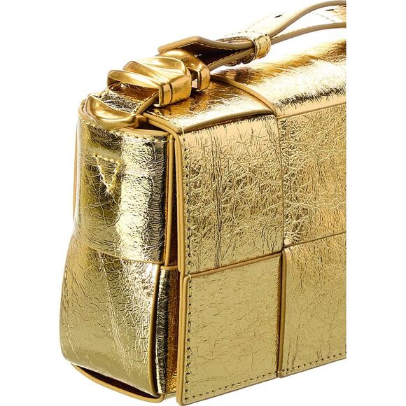 Tiffany & Fred Paris Woven Metallic Leather Crossbody - Picture 3 of 3